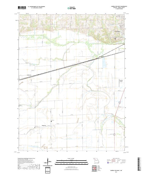Carrollton West topographic map thumbnail