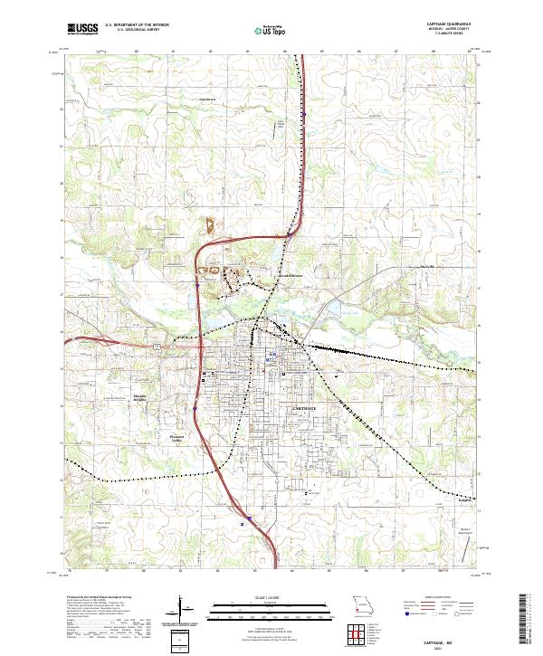 Carthage topographic map thumbnail