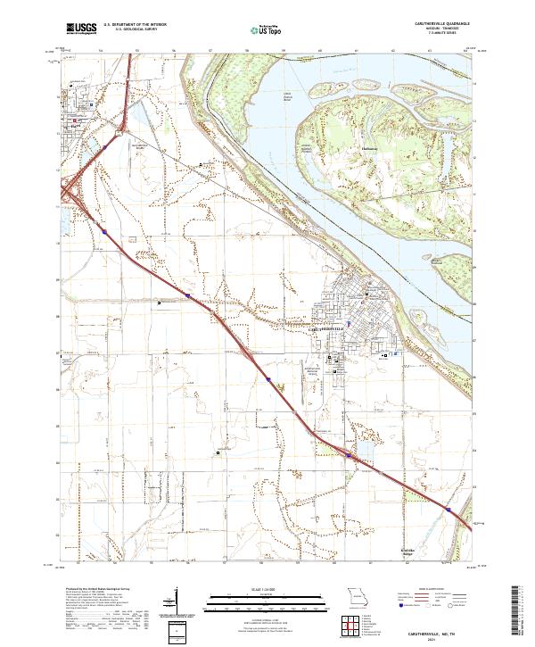 Caruthersville topographic map thumbnail