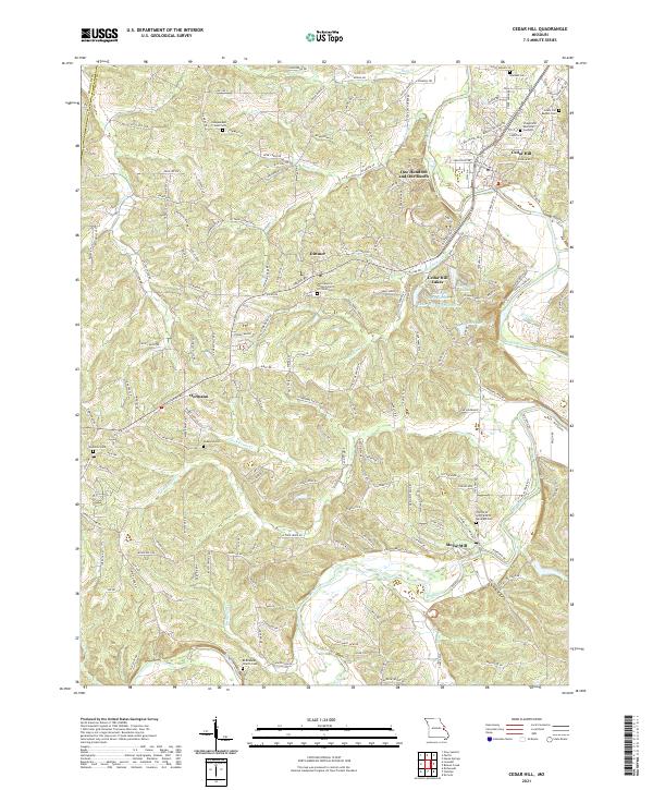 Cedar Hill topographic map thumbnail