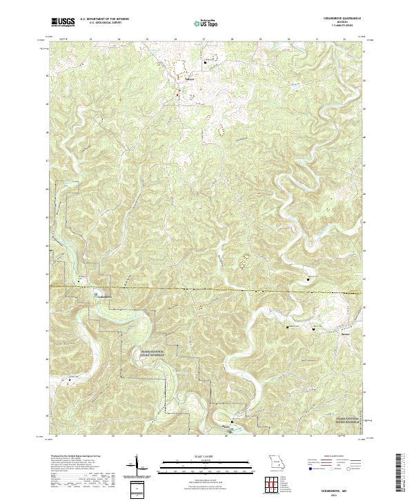 Cedargrove topographic map thumbnail