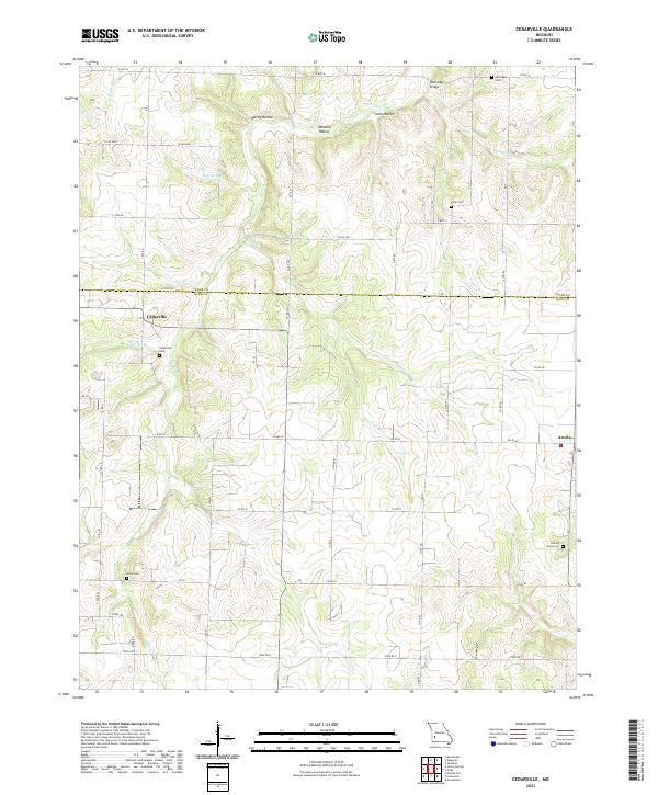 Cedarville topographic map thumbnail