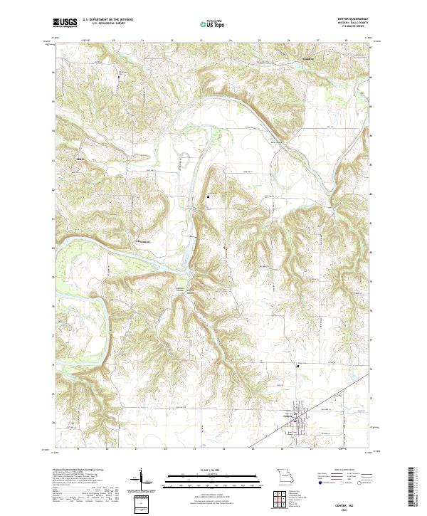 Center topographic map thumbnail