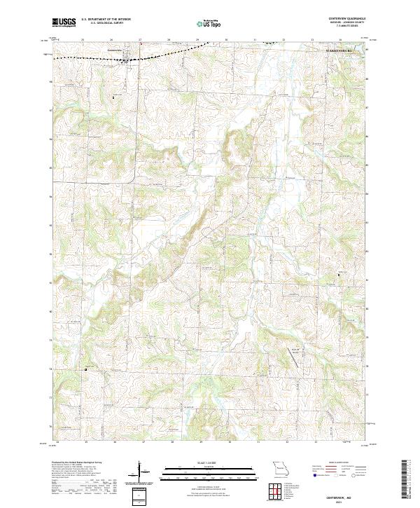Centerview topographic map thumbnail