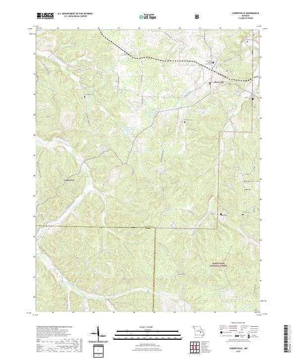 Cherryville topographic map thumbnail