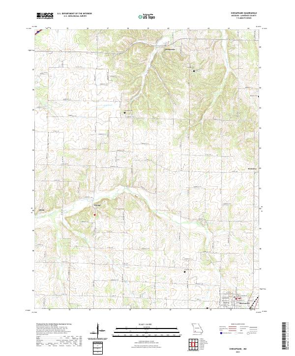 Chesapeake topographic map thumbnail