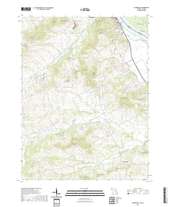 Clarksville topographic map thumbnail
