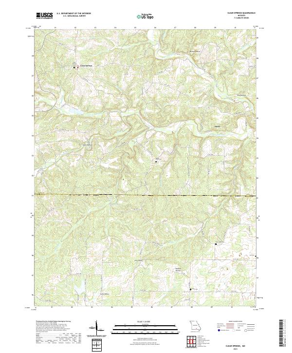 Clear Springs topographic map thumbnail