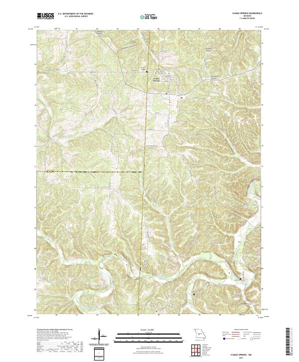 Climax Springs topographic map thumbnail