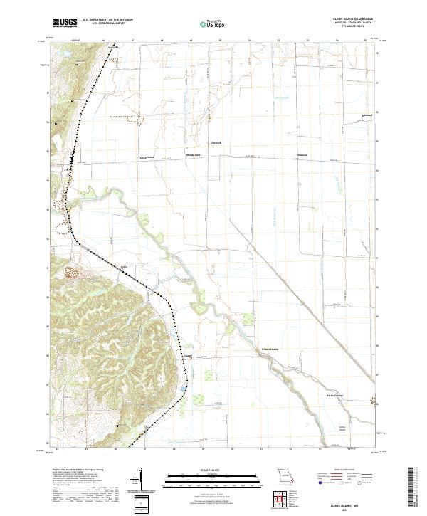 Clines Island topographic map thumbnail