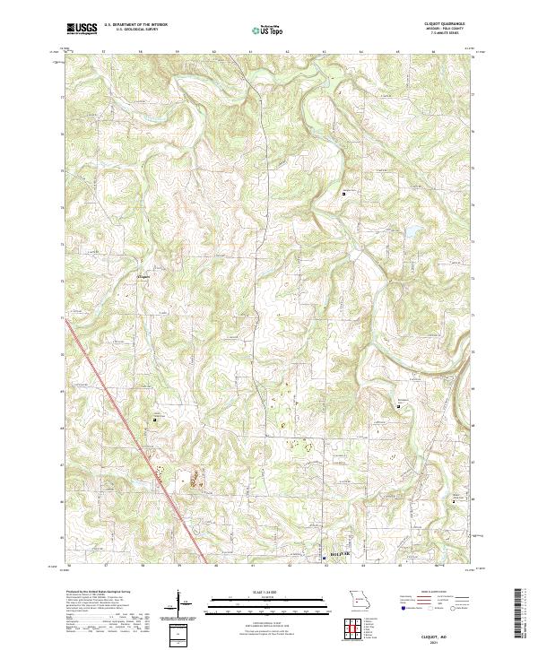 Cliquot topographic map thumbnail