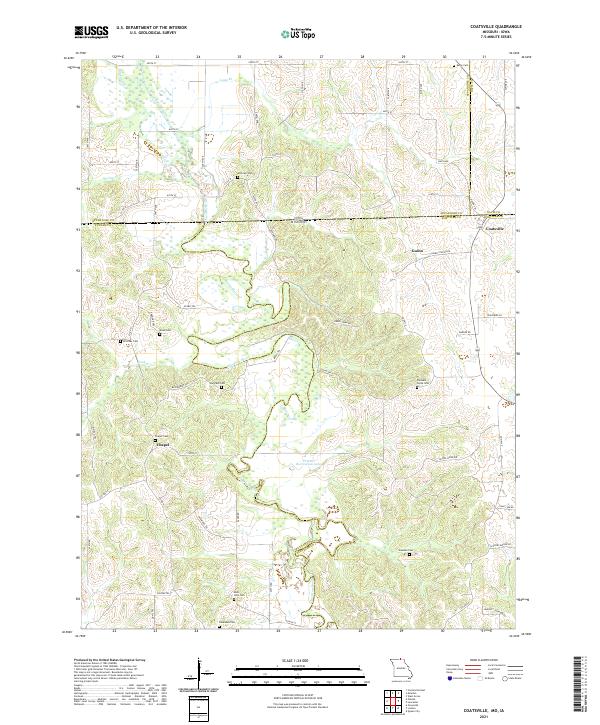 Coatsville topographic map thumbnail