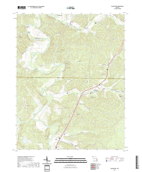 Coldwater 2021 topographic map thumbnail