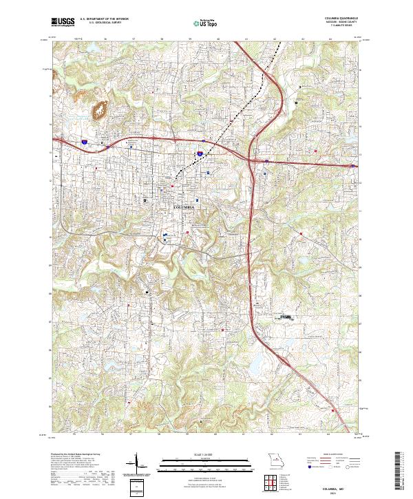 Columbia topographic map thumbnail
