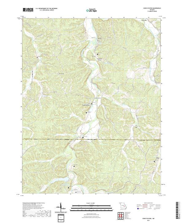 Cook Station topographic map thumbnail