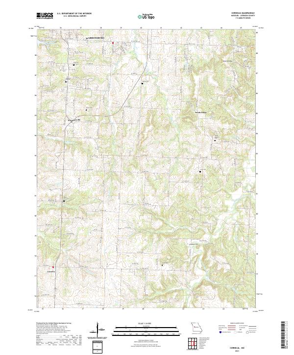 Cornelia topographic map thumbnail
