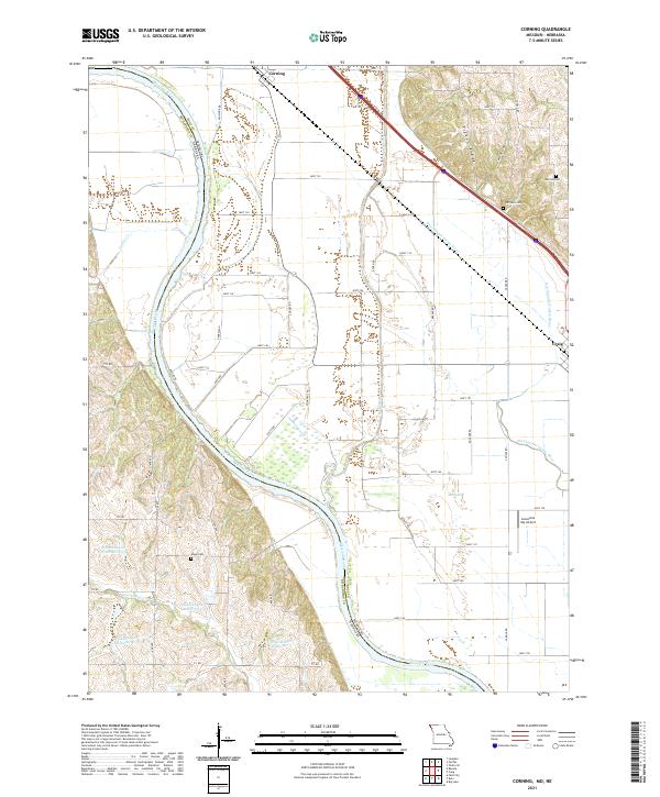 Corning topographic map thumbnail