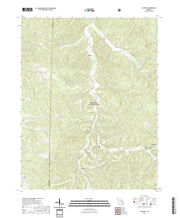 Courtois topographic map thumbnail