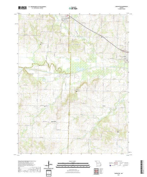 Creighton topographic map thumbnail