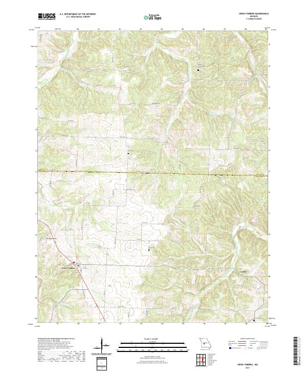 Cross Timbers topographic map thumbnail