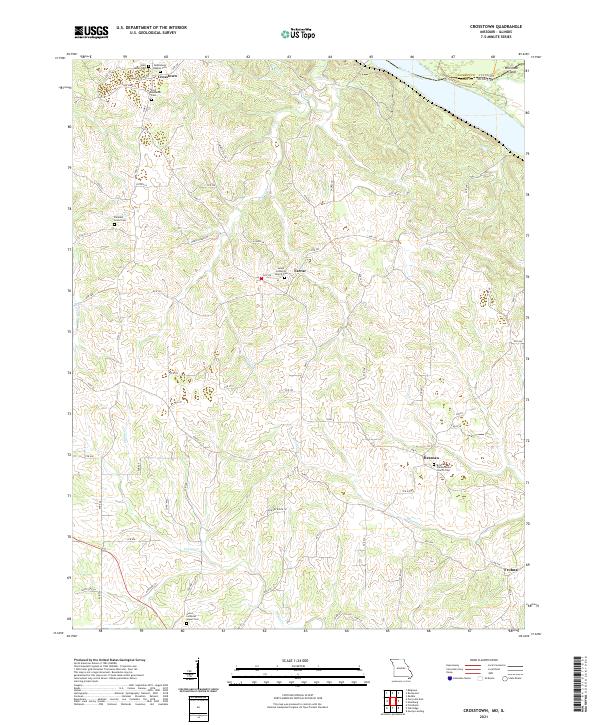 Crosstown topographic map thumbnail