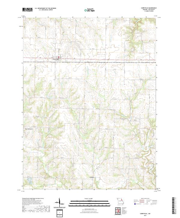 Curryville topographic map thumbnail