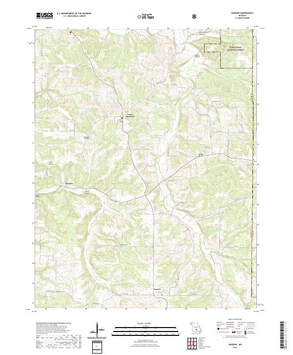 Dawson topographic map thumbnail