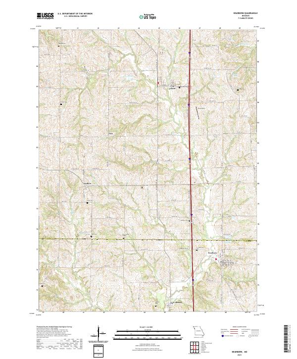 Dearborn topographic map thumbnail