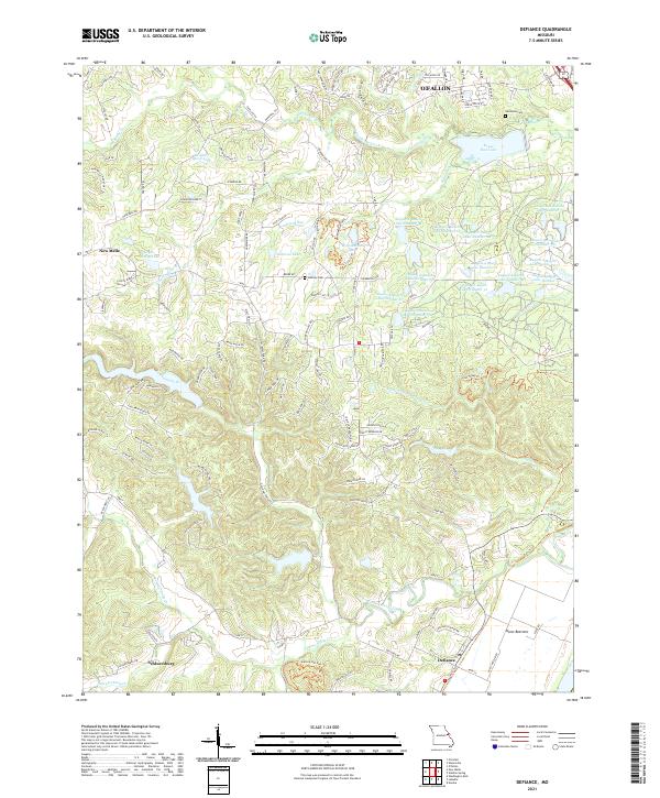 Defiance topographic map thumbnail