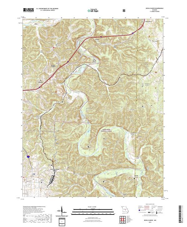 Devils Elbow topographic map thumbnail