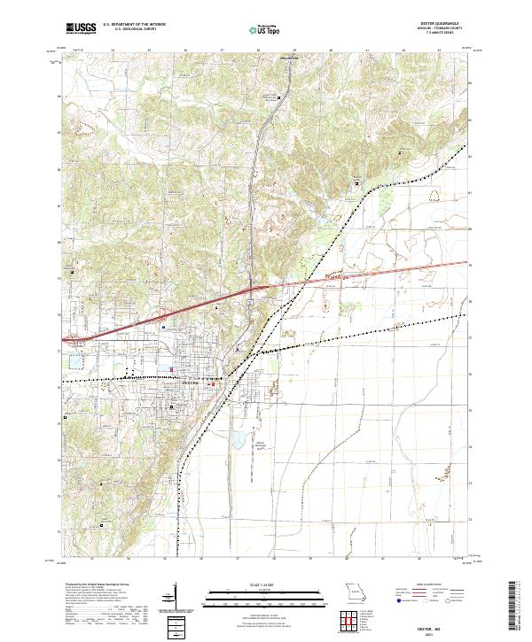 Dexter topographic map thumbnail