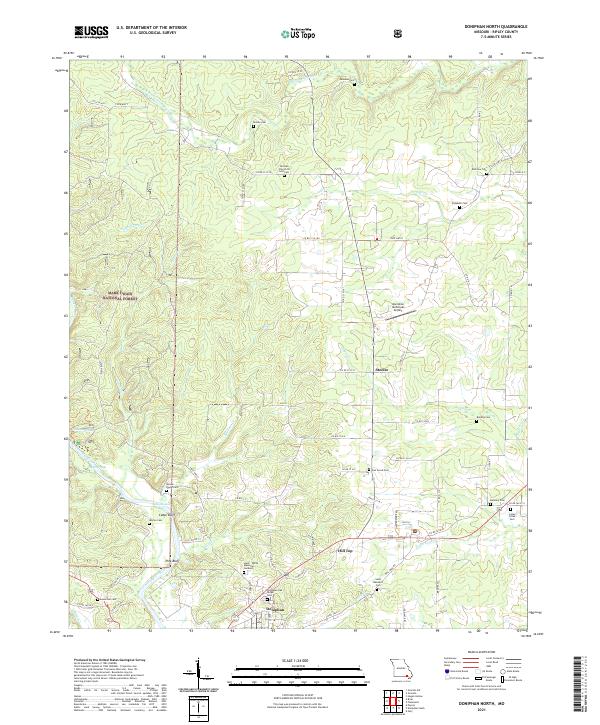 Doniphan North topographic map thumbnail