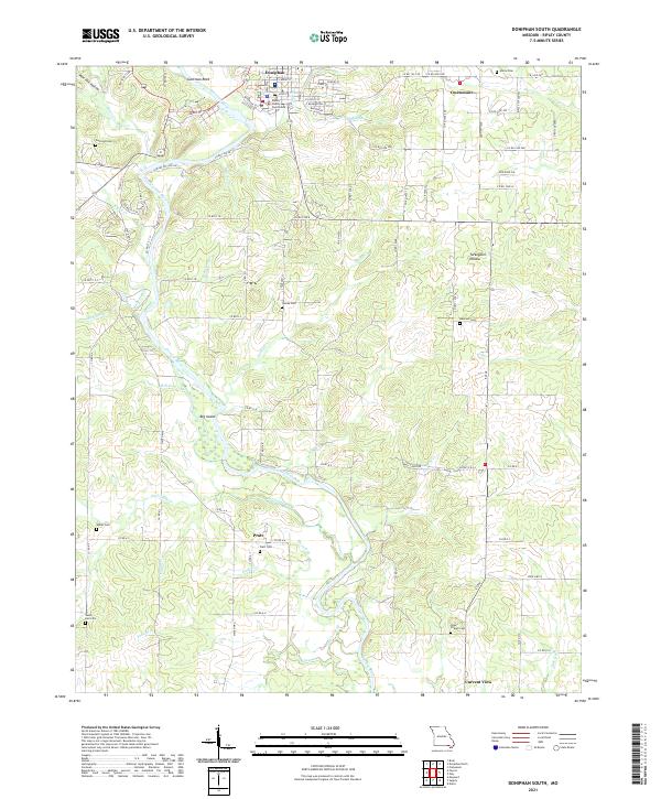 Doniphan South topographic map thumbnail