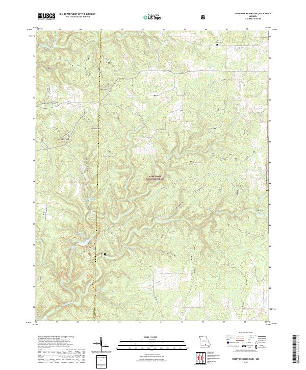 Dyestone Mountain topographic map thumbnail