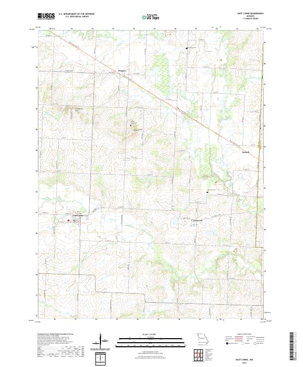East Lynne topographic map thumbnail
