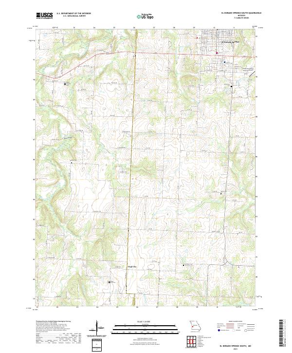 El Dorado Springs South topographic map thumbnail