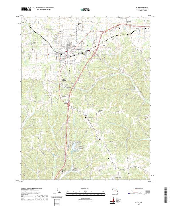Eldon topographic map thumbnail