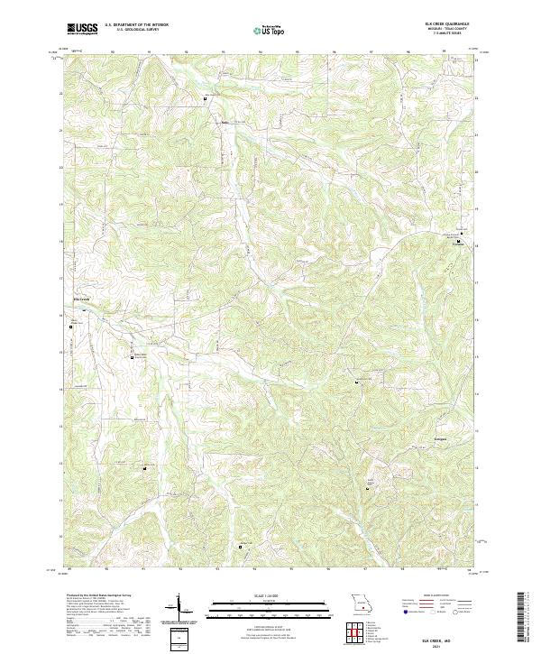 Elk Creek topographic map thumbnail