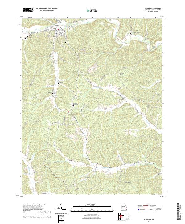 Ellington topographic map thumbnail