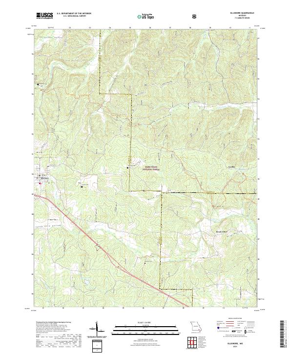Ellsinore topographic map thumbnail