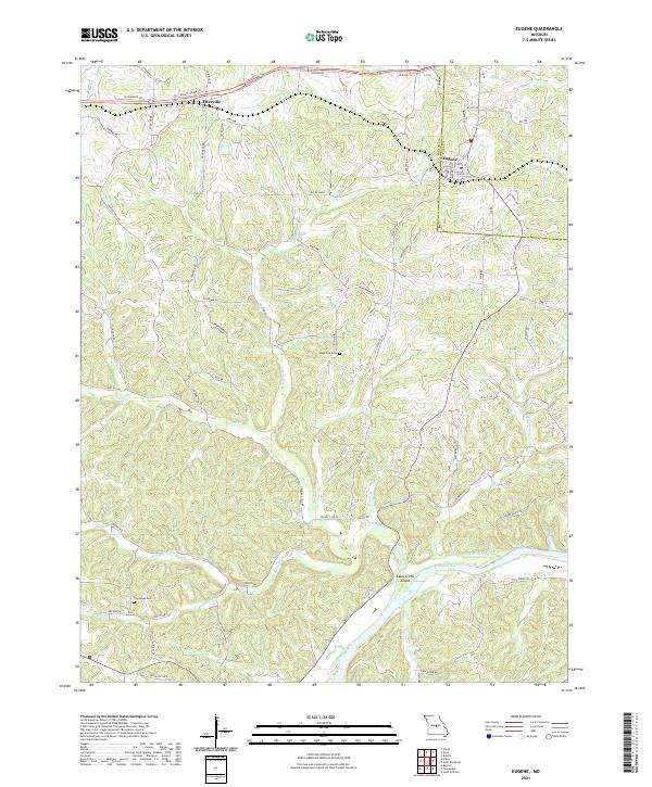 Eugene topographic map thumbnail
