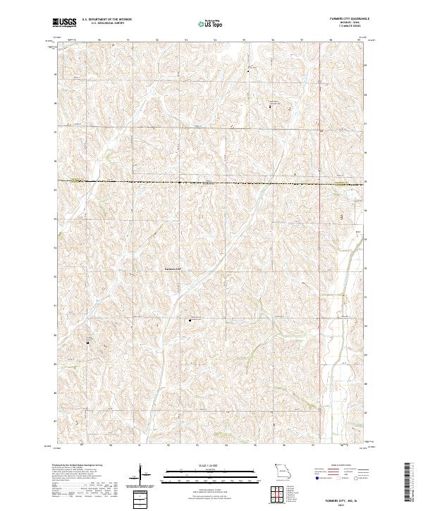 Farmers City topographic map thumbnail