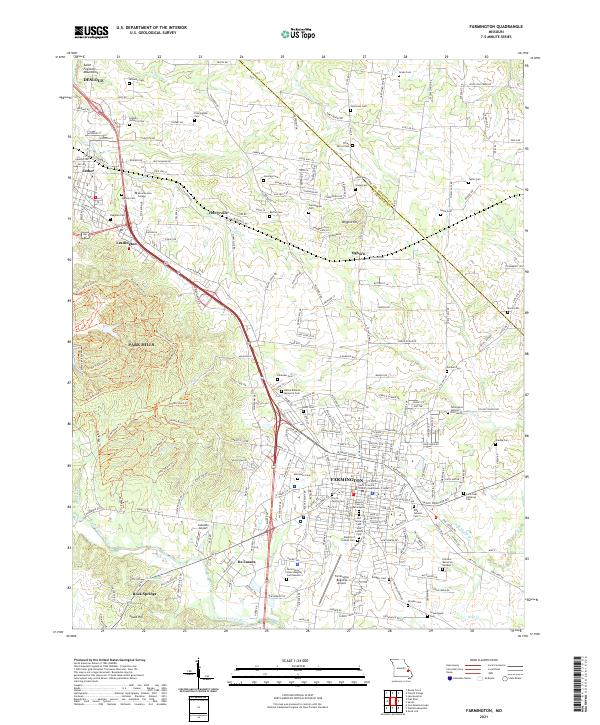 Farmington 2021 topographic map thumbnail