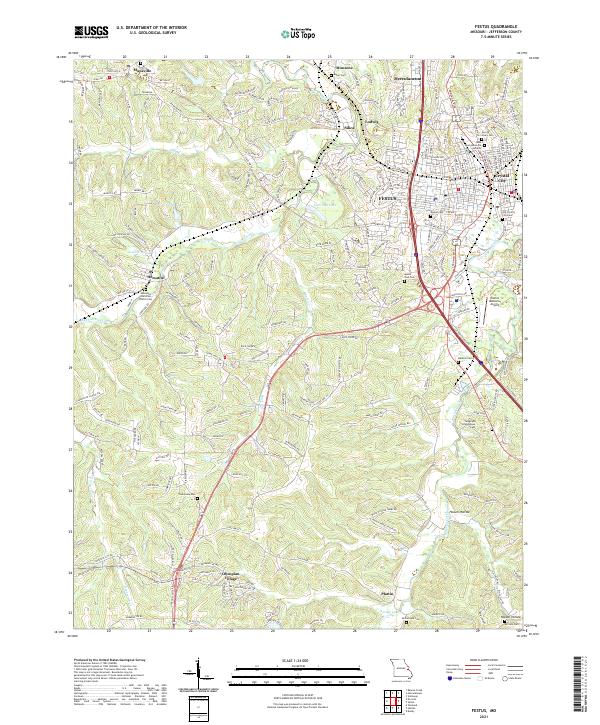 Festus topographic map thumbnail