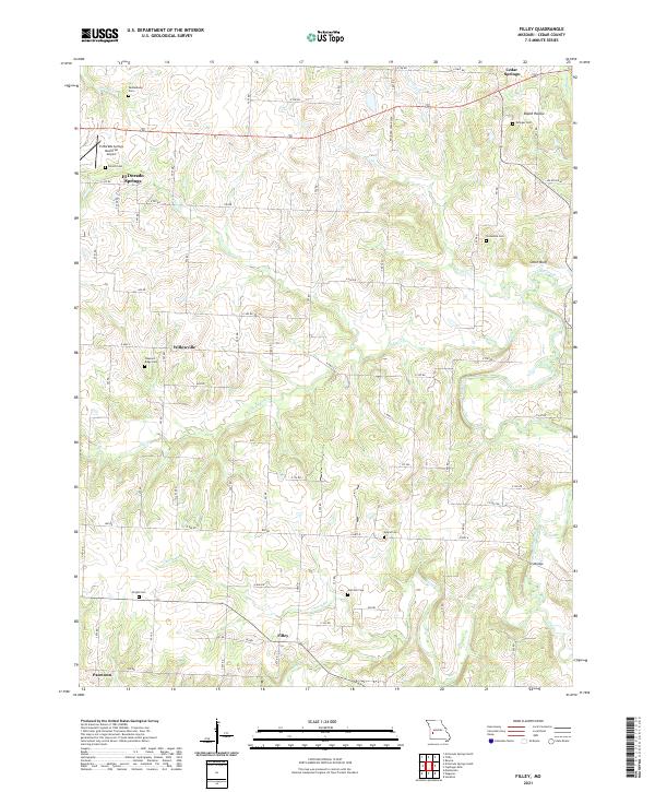 Filley topographic map thumbnail