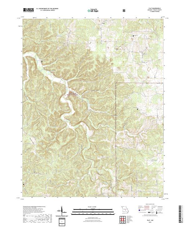 Flat topographic map thumbnail