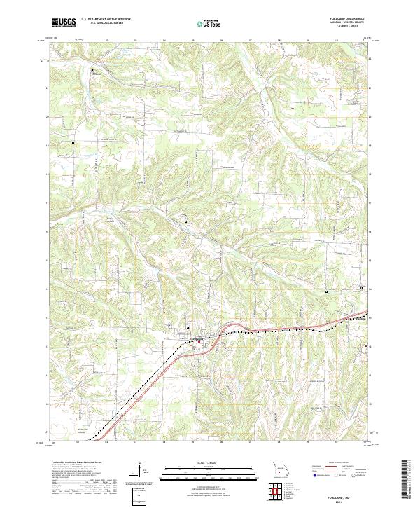 Fordland topographic map thumbnail