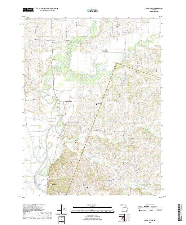 Forest Green topographic map thumbnail