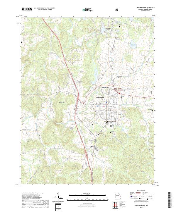 Fredericktown topographic map thumbnail