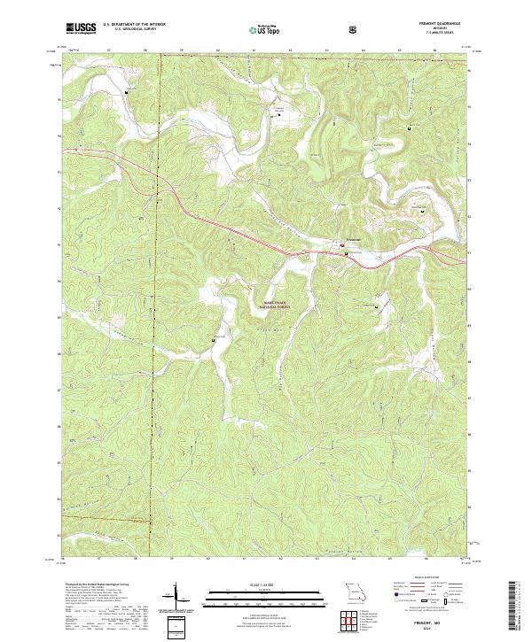 Fremont topographic map thumbnail